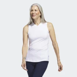 ADIDAS Embossed Mouwloos Poloshirt