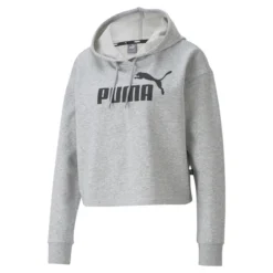 Voorkant 24 Essentials Cropped Hoodie Met Logo Dames PUMA