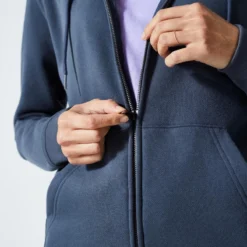 Fitnesshoodie Met Rits Voor Dames 500 Essentials -Default Template 1 fitnesshoodie met rits voor dames 500 essentials dark steel 3