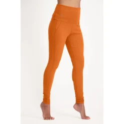 OM Legging - Comfortabele Loose-fit Legging - Biologisch Katoen - Roodbruin