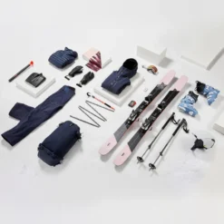 Voorkant -Default Template 1 warme ski jas voor dames fr900 marineblauw 1