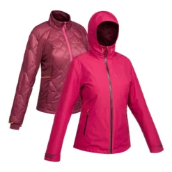 3-in-1 Damesjas Voor Trekking Rainwarm 500